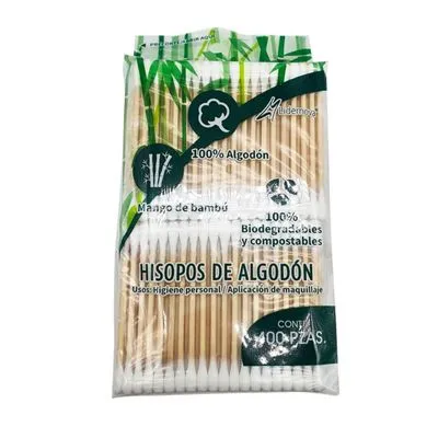 Hisopos de Algadón Mango bambú 400pzas.