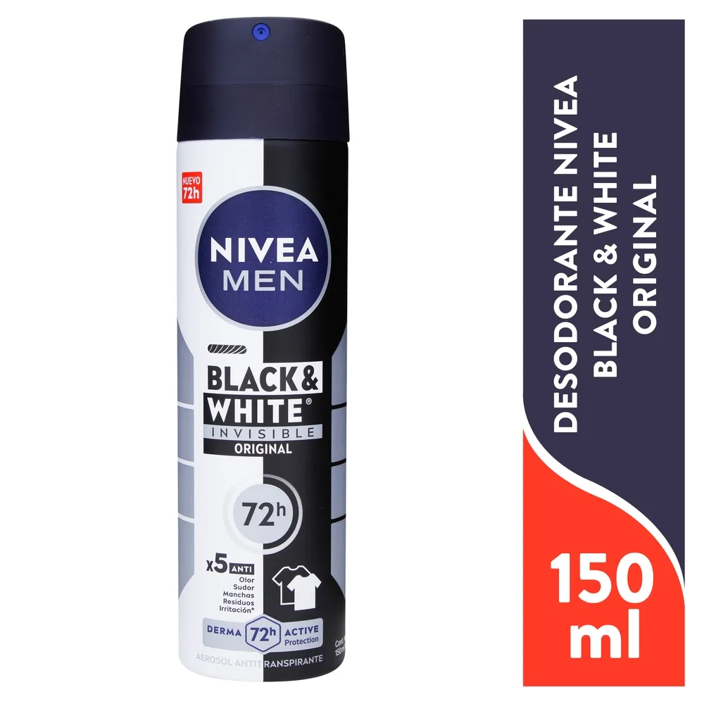 Nivea antitranspirante Black & White Invisible 200ml XL